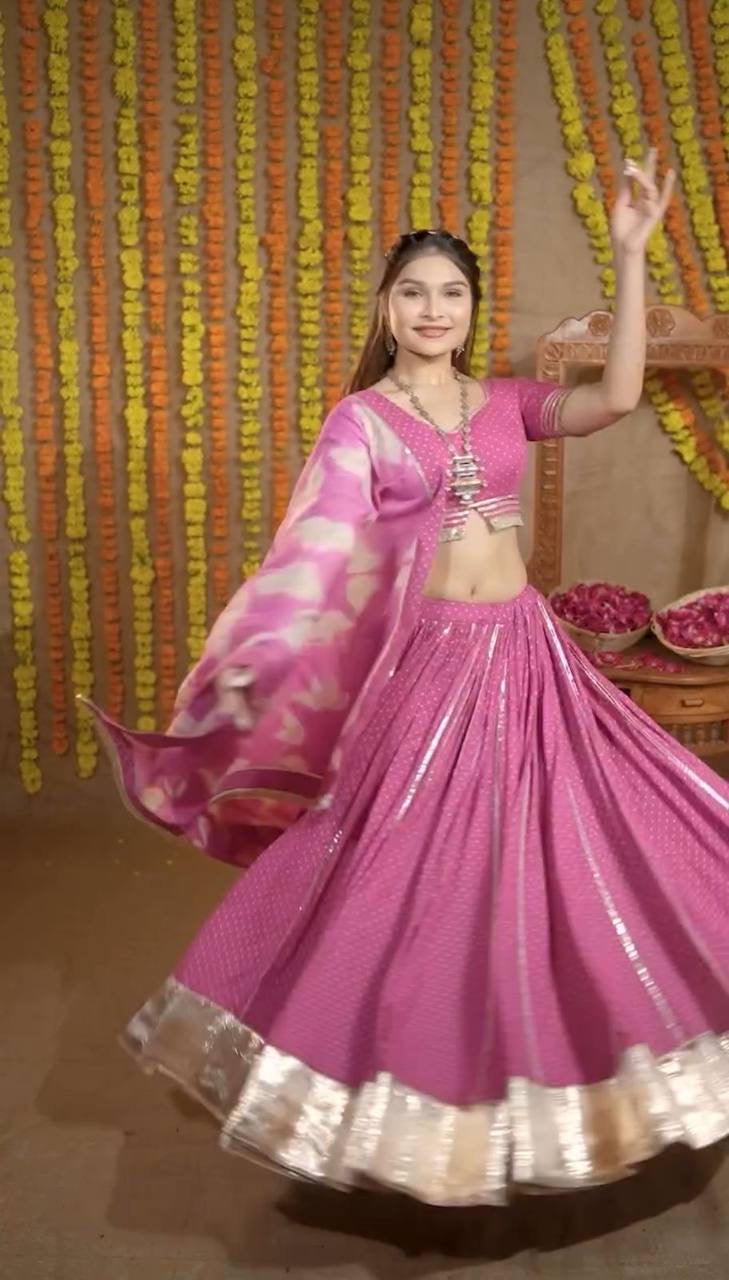 Introducing Our Navratri Special Lehenga Choli Set With a Grand 6 Meter Flair, Designed for Every Garba Spin! 🌟