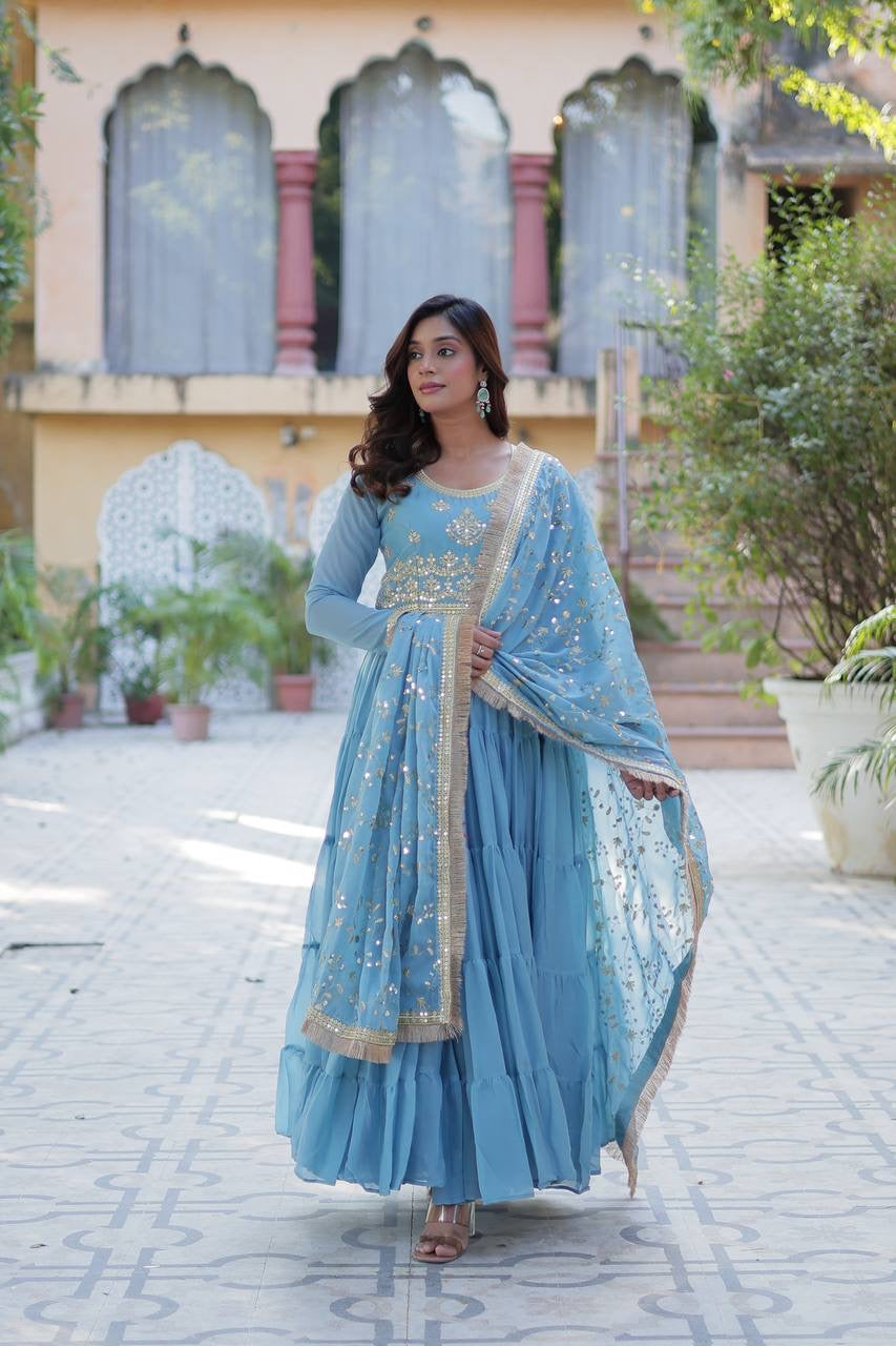 PREMIUM READYMADE GOWN COLLECTIONS 2025, Introducing the Shivtraa Lux Desirable Women's Fully Flair Gown