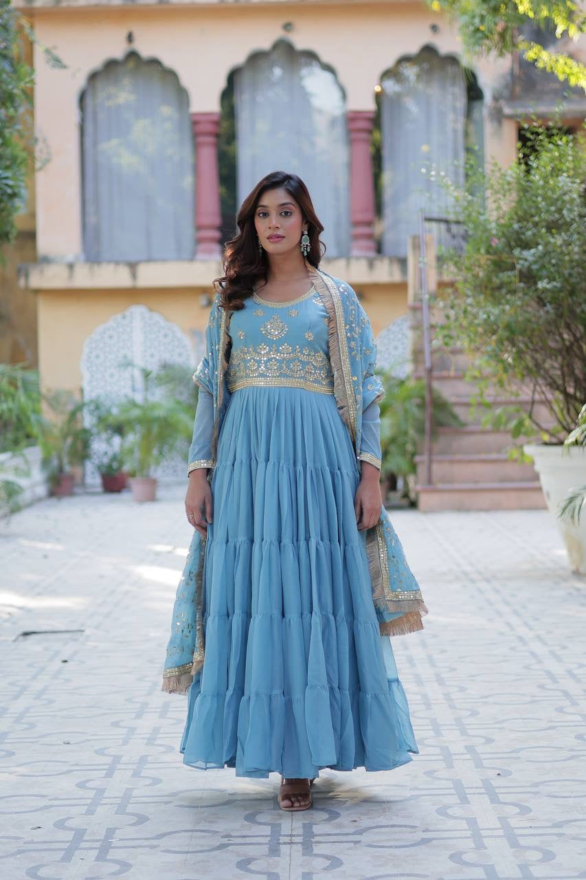 PREMIUM READYMADE GOWN COLLECTIONS 2025, Introducing the Shivtraa Lux Desirable Women's Fully Flair Gown