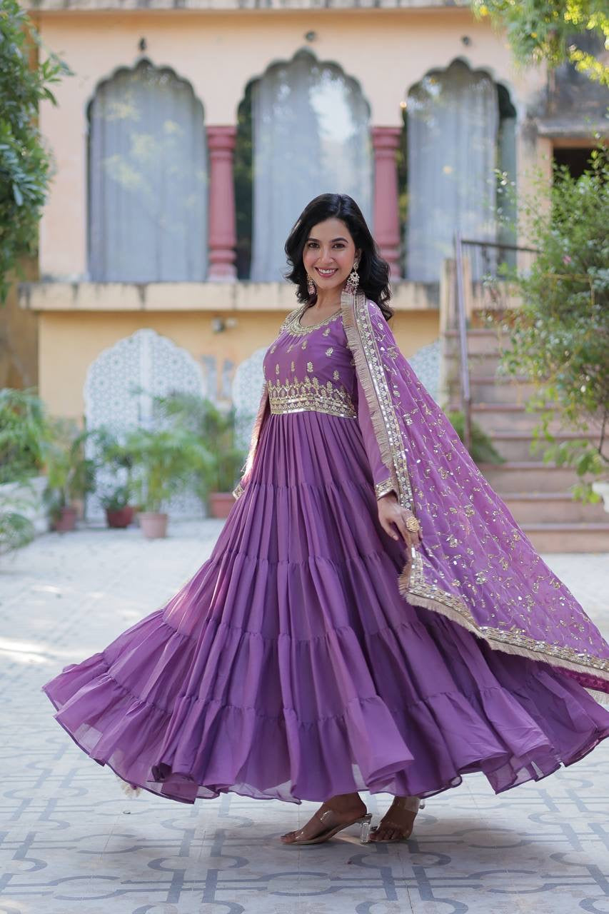 PREMIUM READYMADE GOWN COLLECTIONS 2025, Introducing the Shivtraa Lux Desirable Women's Fully Flair Gown