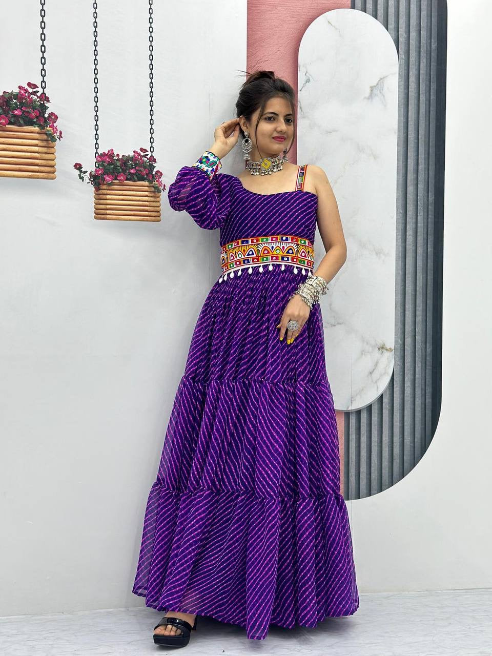 Favourite Purple Designer Special Navratri Occasion Outfit