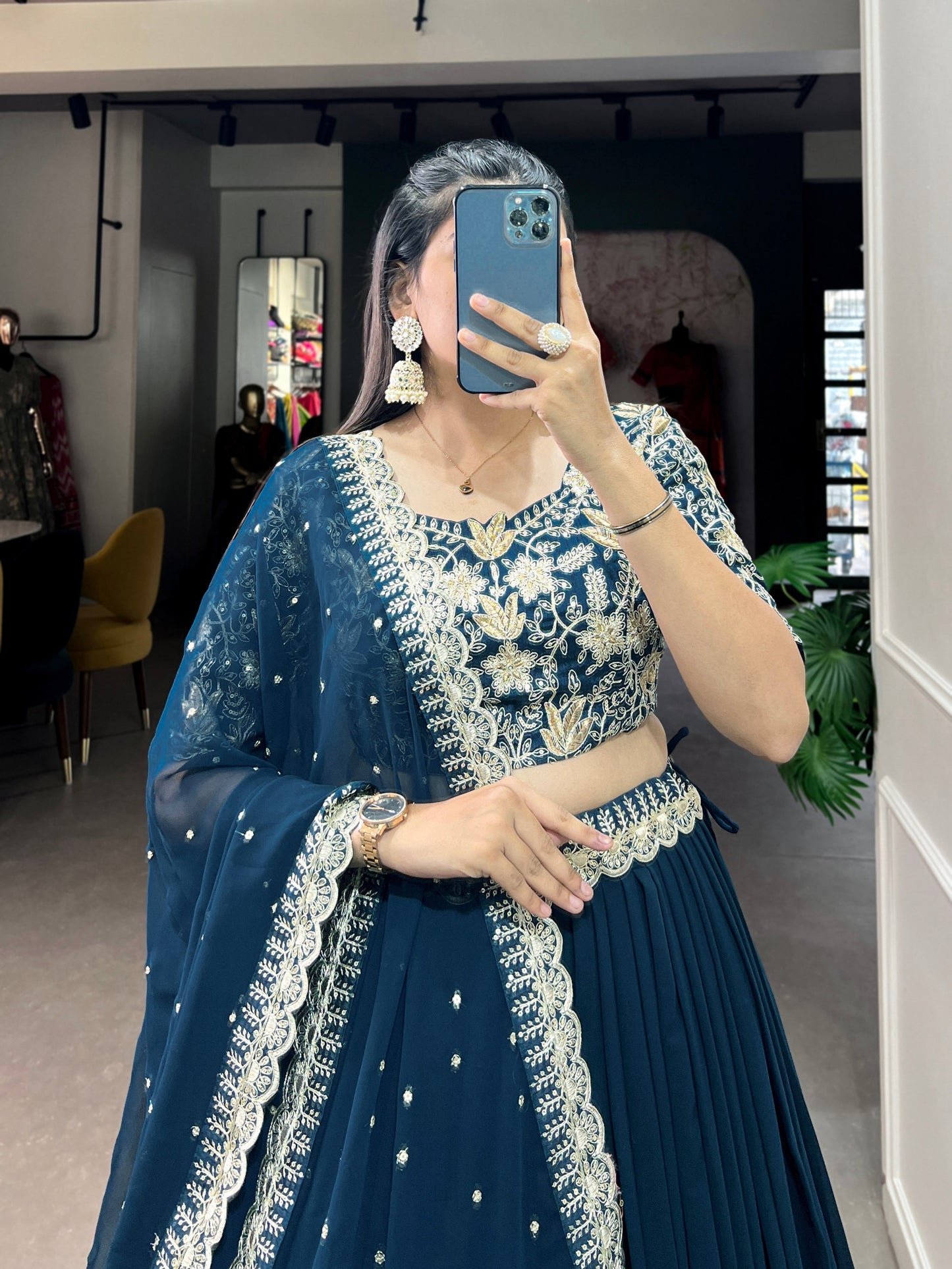 Gorgeous Georgette and Embroidered Worked Lehenga Choli