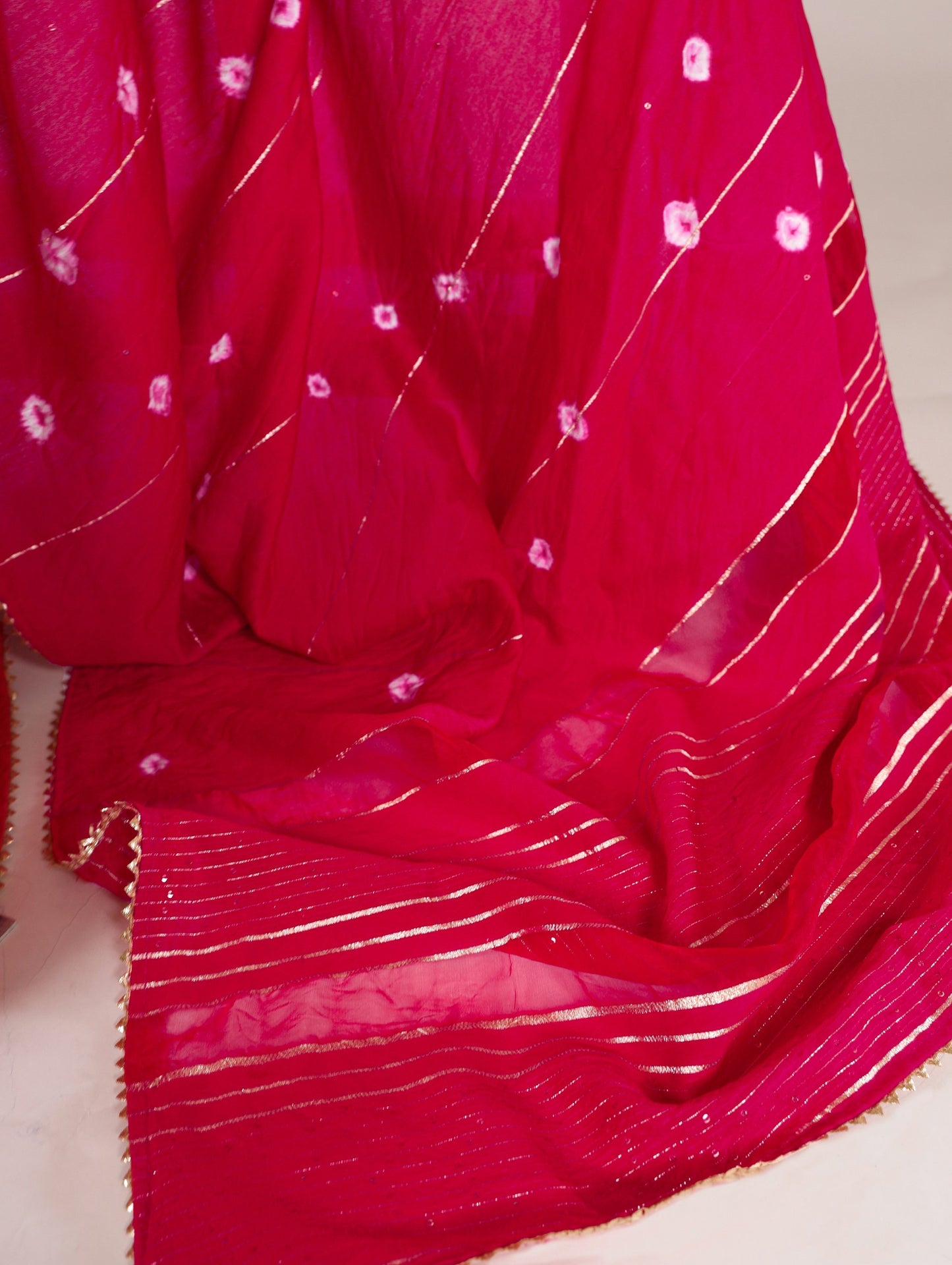 Introducing the Shivtraa Lux - where elegance meets ethereal charm in this enchanting Viscose Chanderi Saree!