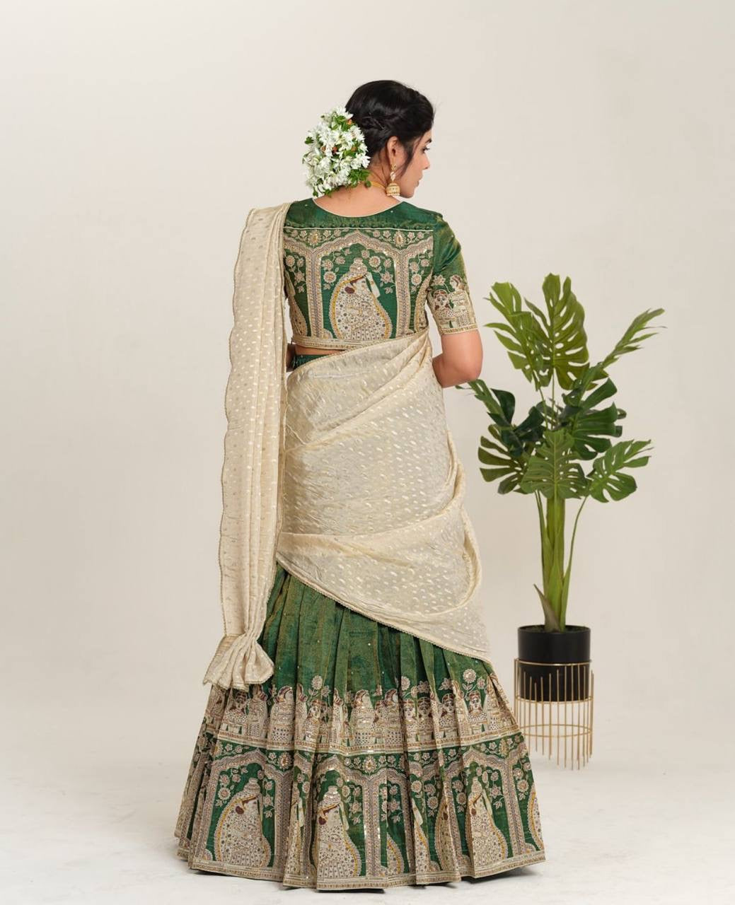 Shivtraa Designer Lux Creation is excited to announce the launch of a stunning Kalamkari Lehenga Choli.