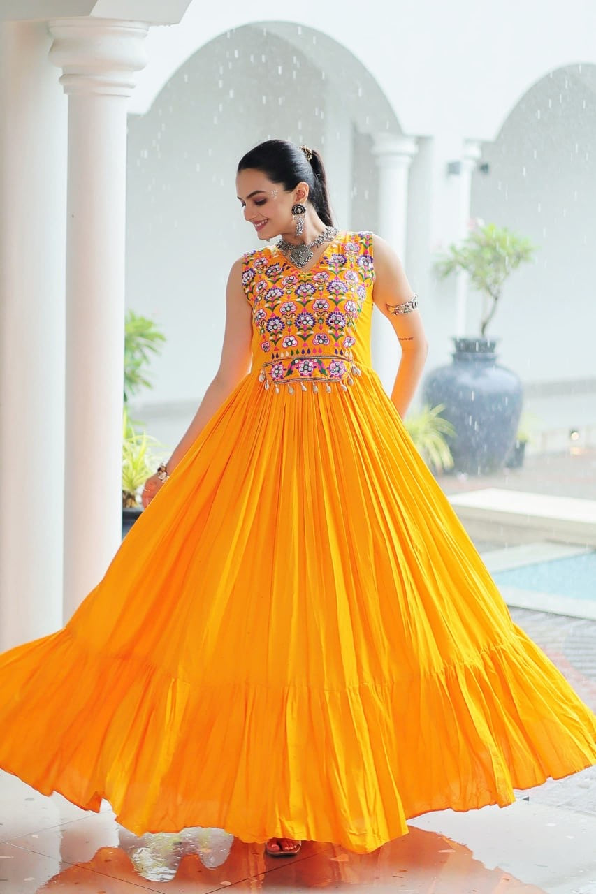 SHIVTRAA DESIGNER NAVRATRI LIGHTLY GOWN EASY WEAR COLLECTIONS – 2025 💃🏻