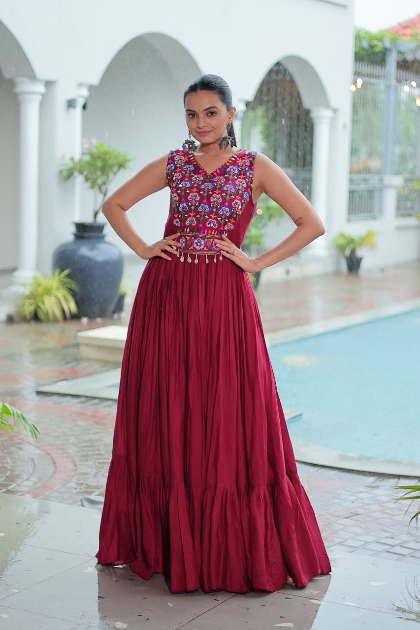 SHIVTRAA DESIGNER NAVRATRI LIGHTLY GOWN EASY WEAR COLLECTIONS – 2025 💃🏻