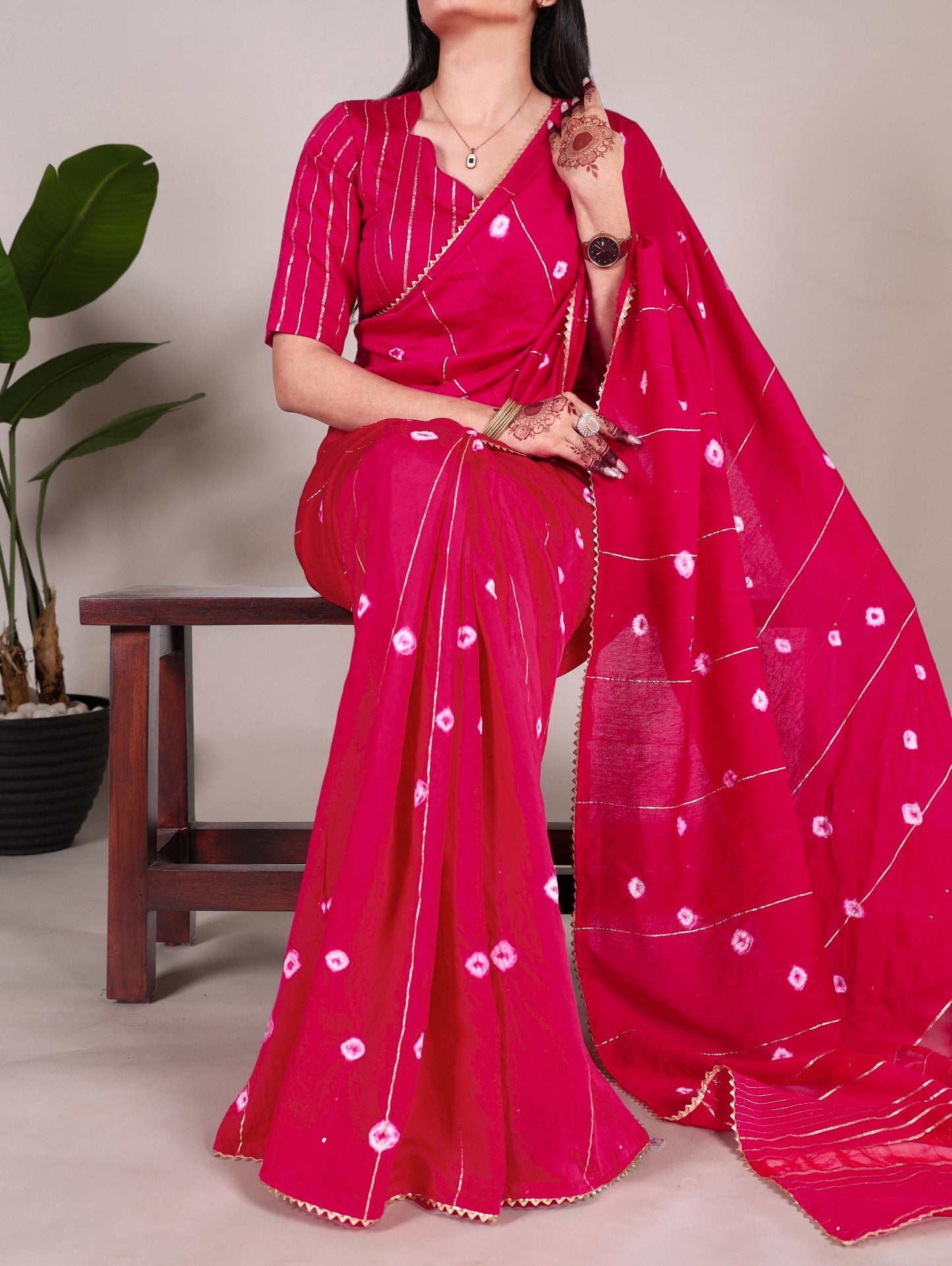 Introducing the Shivtraa Lux - where elegance meets ethereal charm in this enchanting Viscose Chanderi Saree!