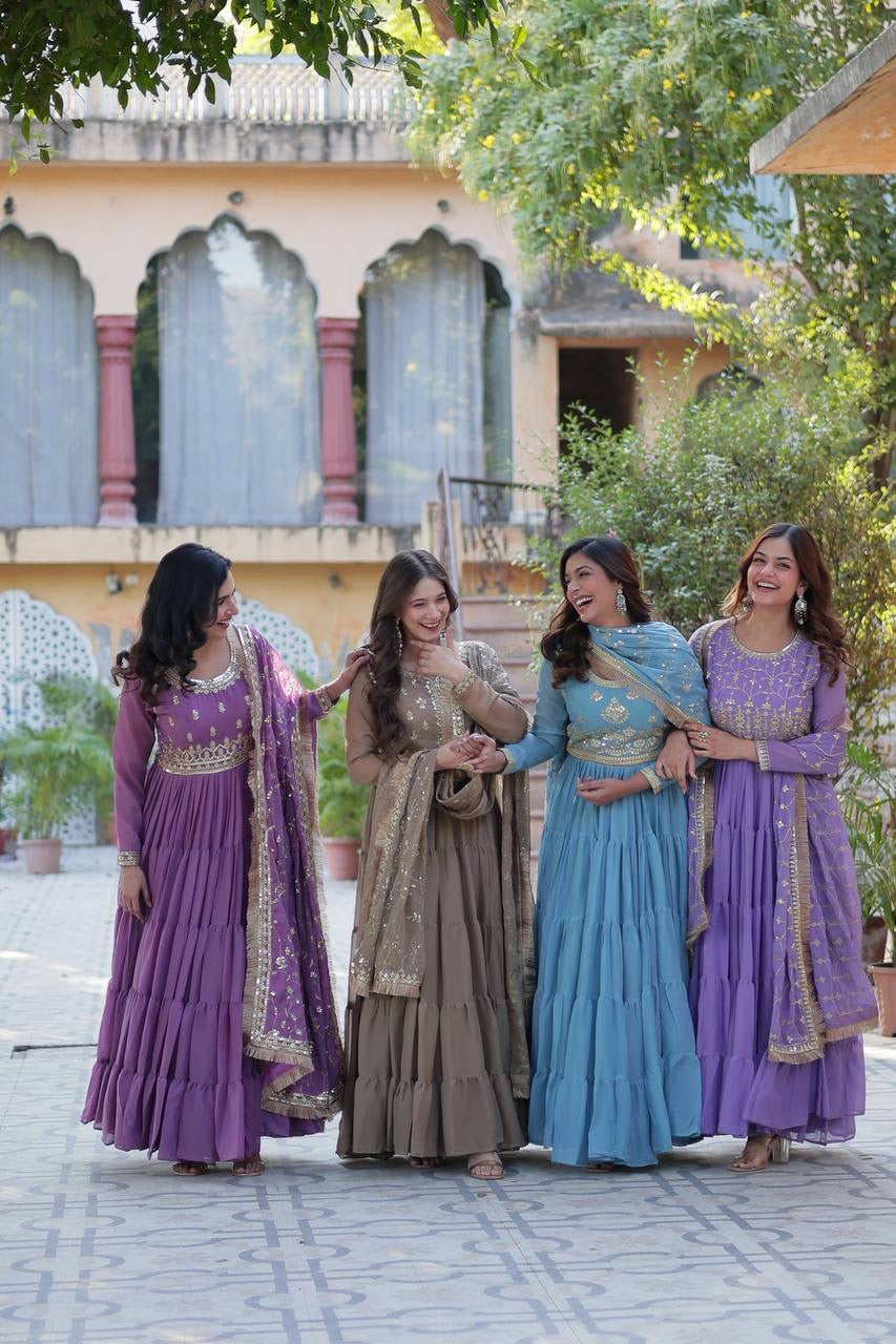 PREMIUM READYMADE GOWN COLLECTIONS 2025, Introducing the Shivtraa Lux Desirable Women's Fully Flair Gown