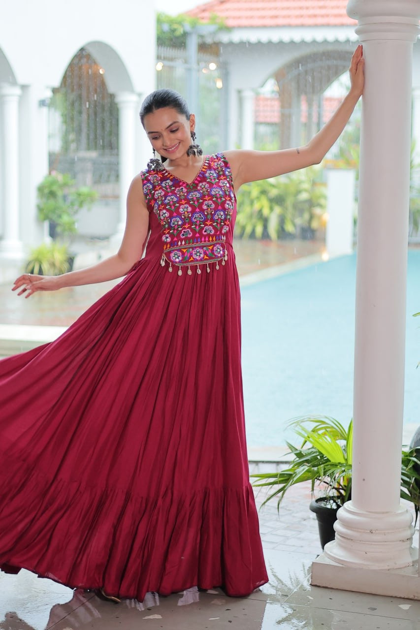 SHIVTRAA DESIGNER NAVRATRI LIGHTLY GOWN EASY WEAR COLLECTIONS – 2025 💃🏻