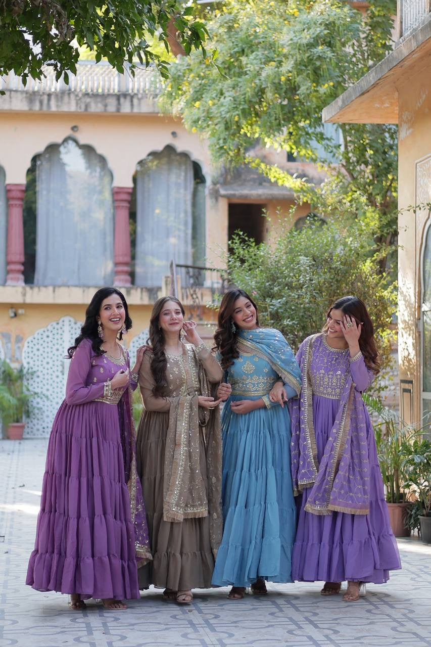 PREMIUM READYMADE GOWN COLLECTIONS 2025, Introducing the Shivtraa Lux Desirable Women's Fully Flair Gown