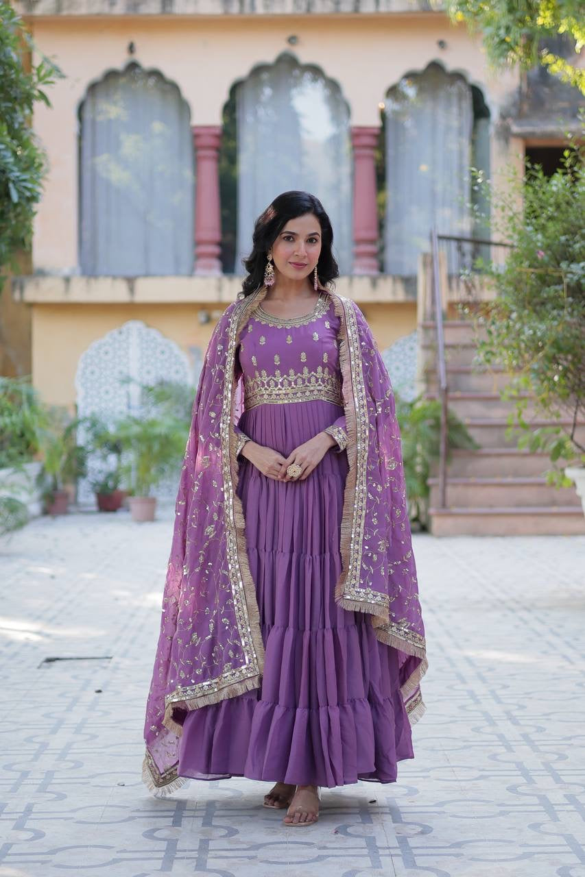 PREMIUM READYMADE GOWN COLLECTIONS 2025, Introducing the Shivtraa Lux Desirable Women's Fully Flair Gown