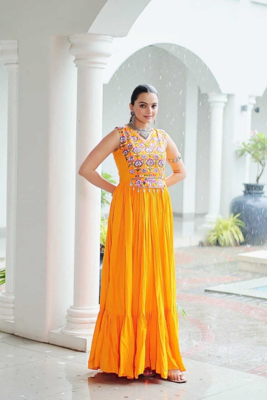 SHIVTRAA DESIGNER NAVRATRI LIGHTLY GOWN EASY WEAR COLLECTIONS – 2025 💃🏻