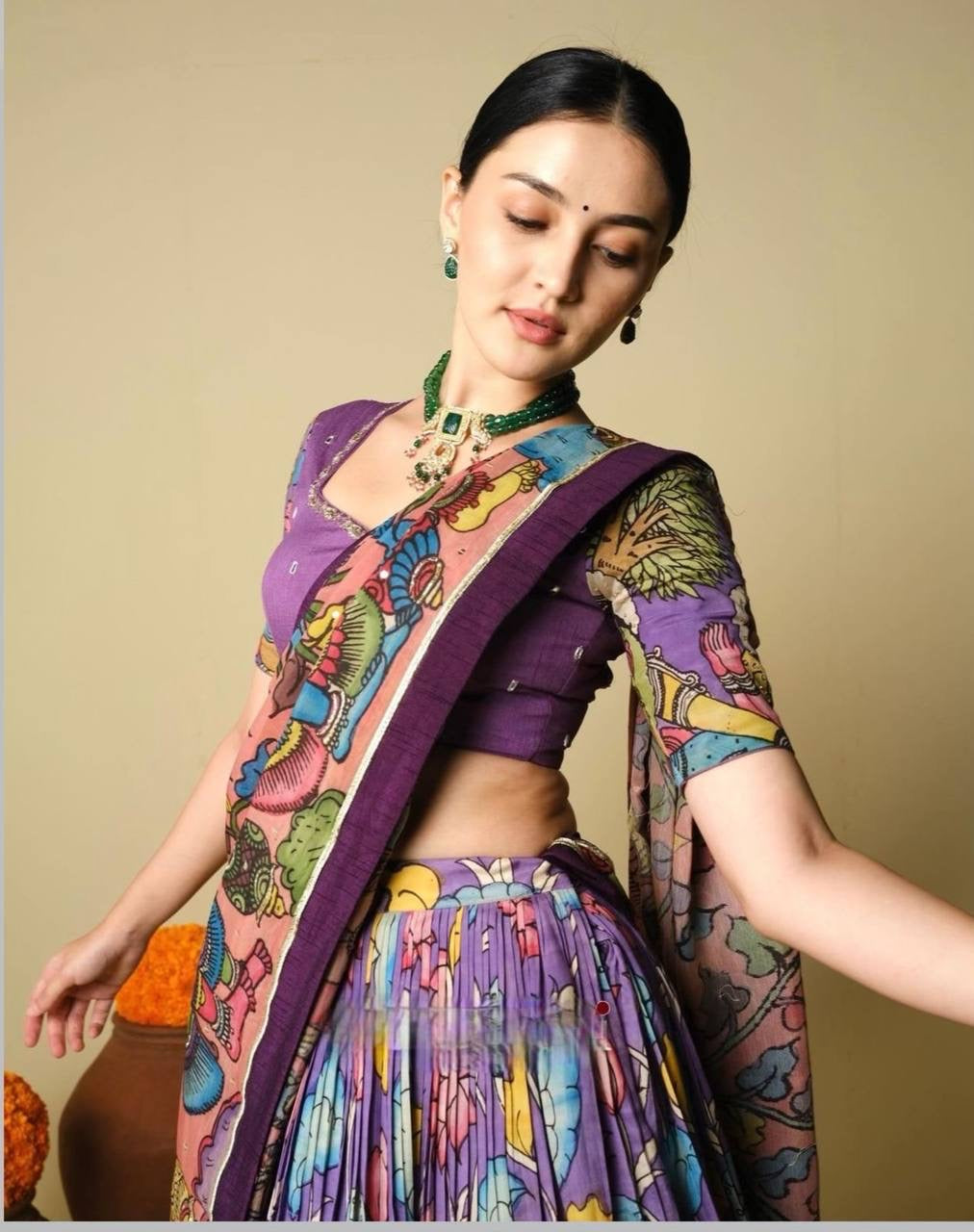 Introducing the festive special Kalamkari Lehenga Choli from Shivtraa Brand Creation!