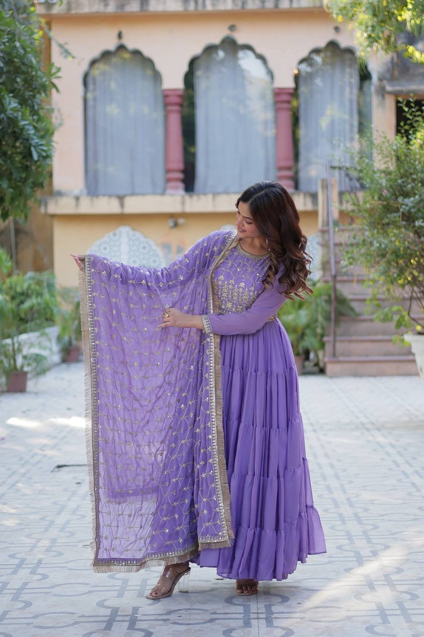 PREMIUM READYMADE GOWN COLLECTIONS 2025, Introducing the Shivtraa Lux Desirable Women's Fully Flair Gown
