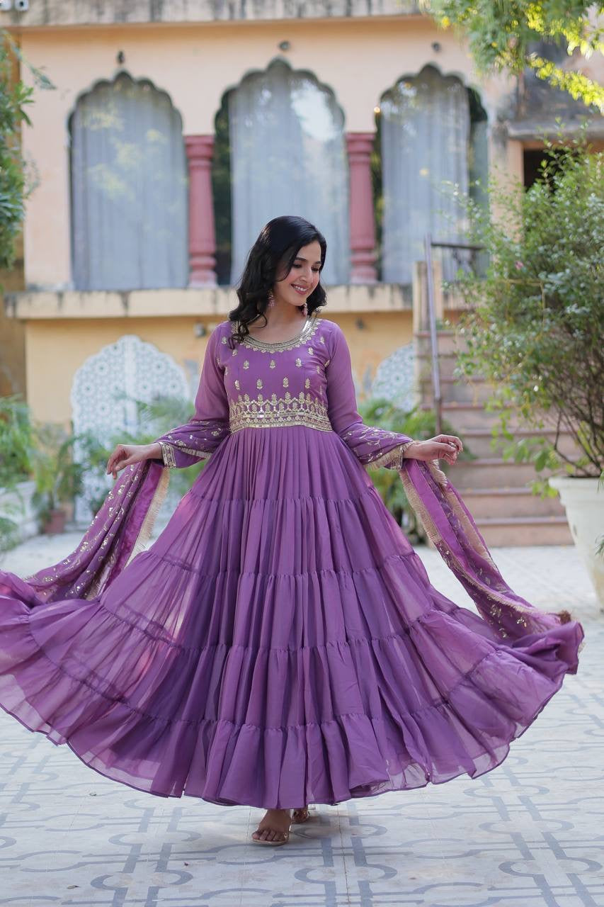 PREMIUM READYMADE GOWN COLLECTIONS 2025, Introducing the Shivtraa Lux Desirable Women's Fully Flair Gown