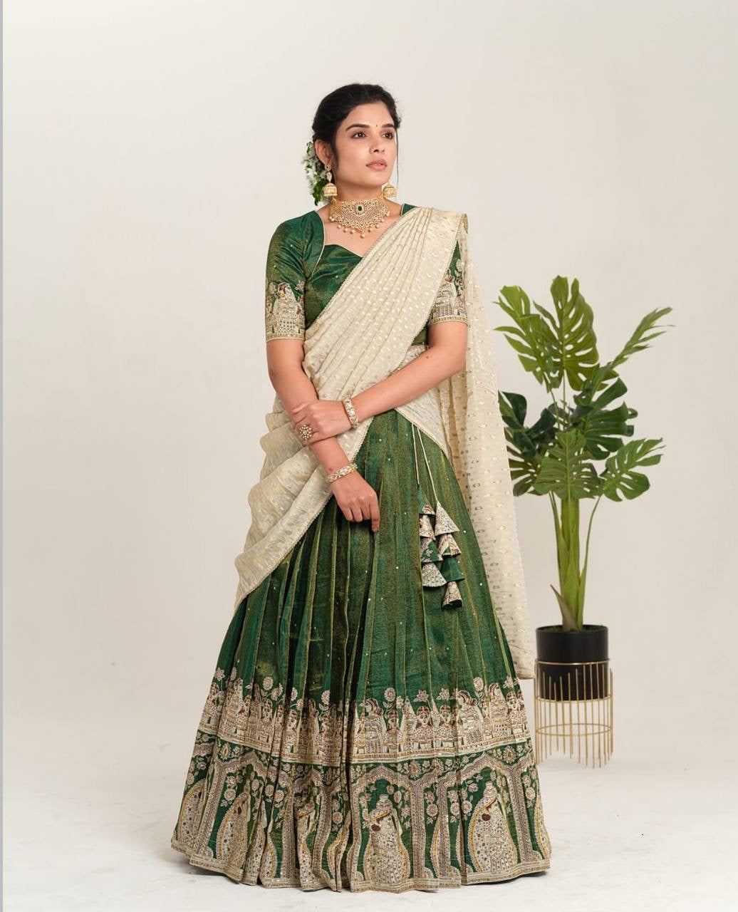 Shivtraa Designer Lux Creation is excited to announce the launch of a stunning Kalamkari Lehenga Choli.
