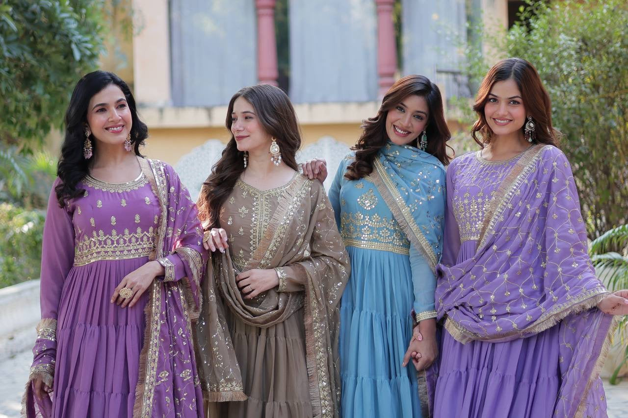 PREMIUM READYMADE GOWN COLLECTIONS 2025, Introducing the Shivtraa Lux Desirable Women's Fully Flair Gown