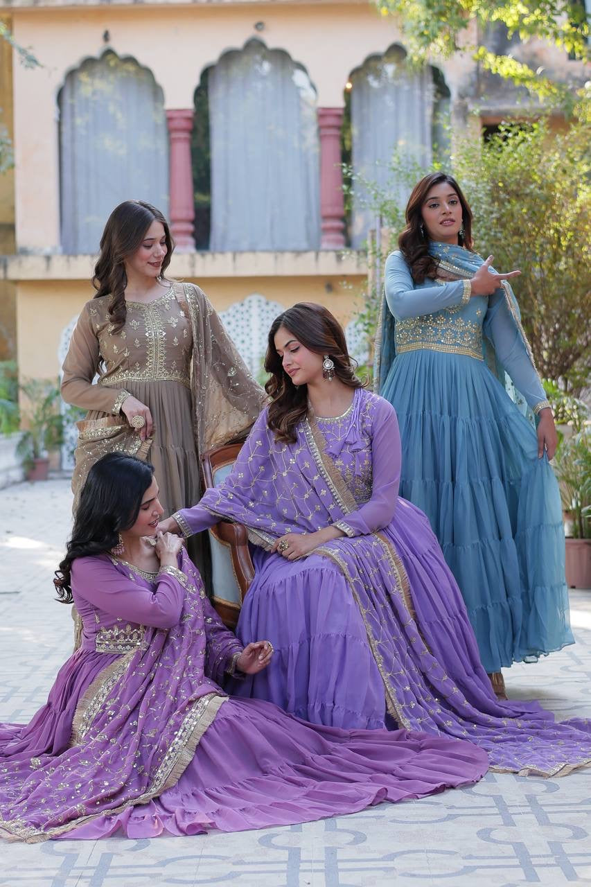 PREMIUM READYMADE GOWN COLLECTIONS 2025, Introducing the Shivtraa Lux Desirable Women's Fully Flair Gown