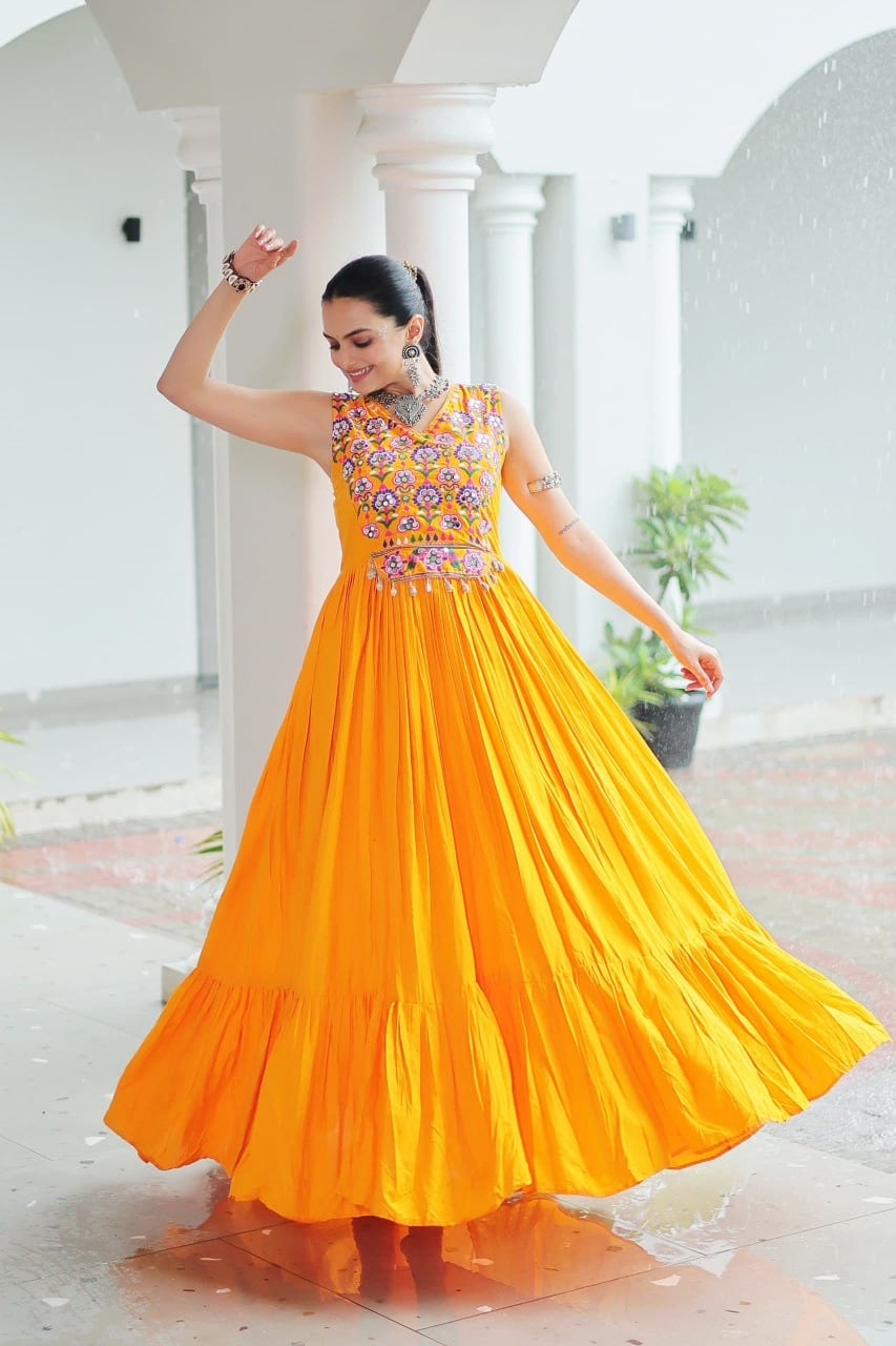 SHIVTRAA DESIGNER NAVRATRI LIGHTLY GOWN EASY WEAR COLLECTIONS – 2025 💃🏻