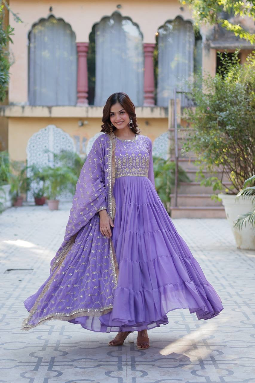 PREMIUM READYMADE GOWN COLLECTIONS 2025, Introducing the Shivtraa Lux Desirable Women's Fully Flair Gown