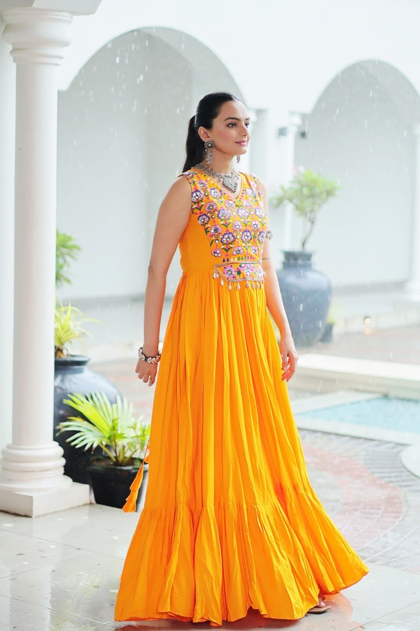 SHIVTRAA DESIGNER NAVRATRI LIGHTLY GOWN EASY WEAR COLLECTIONS – 2025 💃🏻