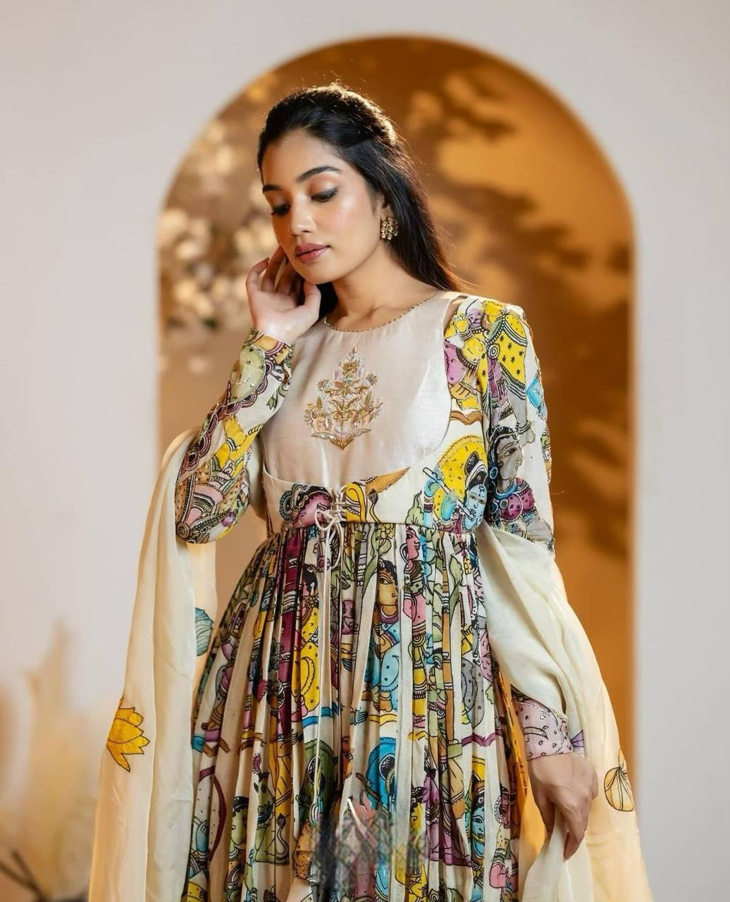 Introducing the stunning Kalamkari Gown from Shivtraa Creation!
