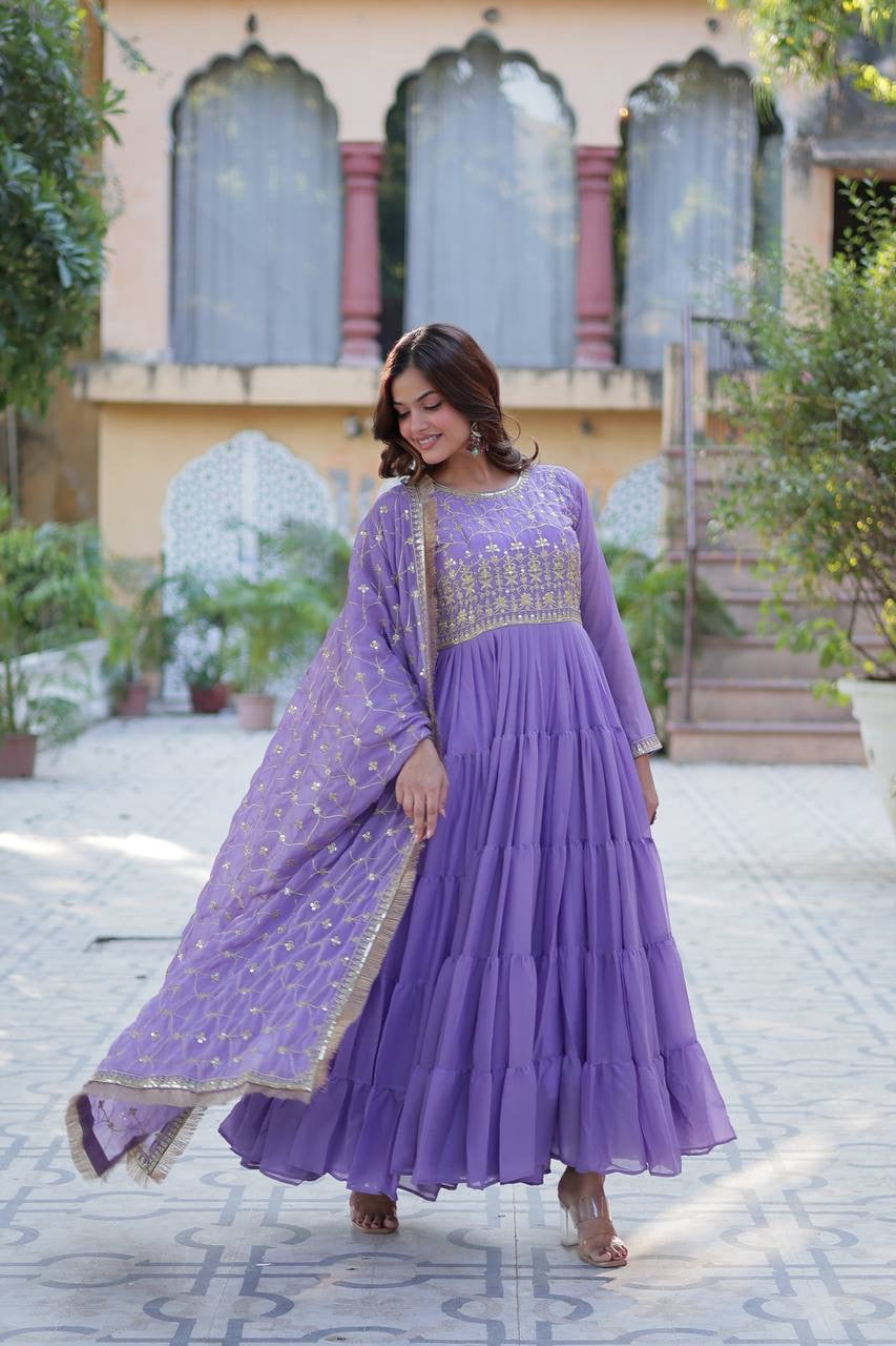 PREMIUM READYMADE GOWN COLLECTIONS 2025, Introducing the Shivtraa Lux Desirable Women's Fully Flair Gown