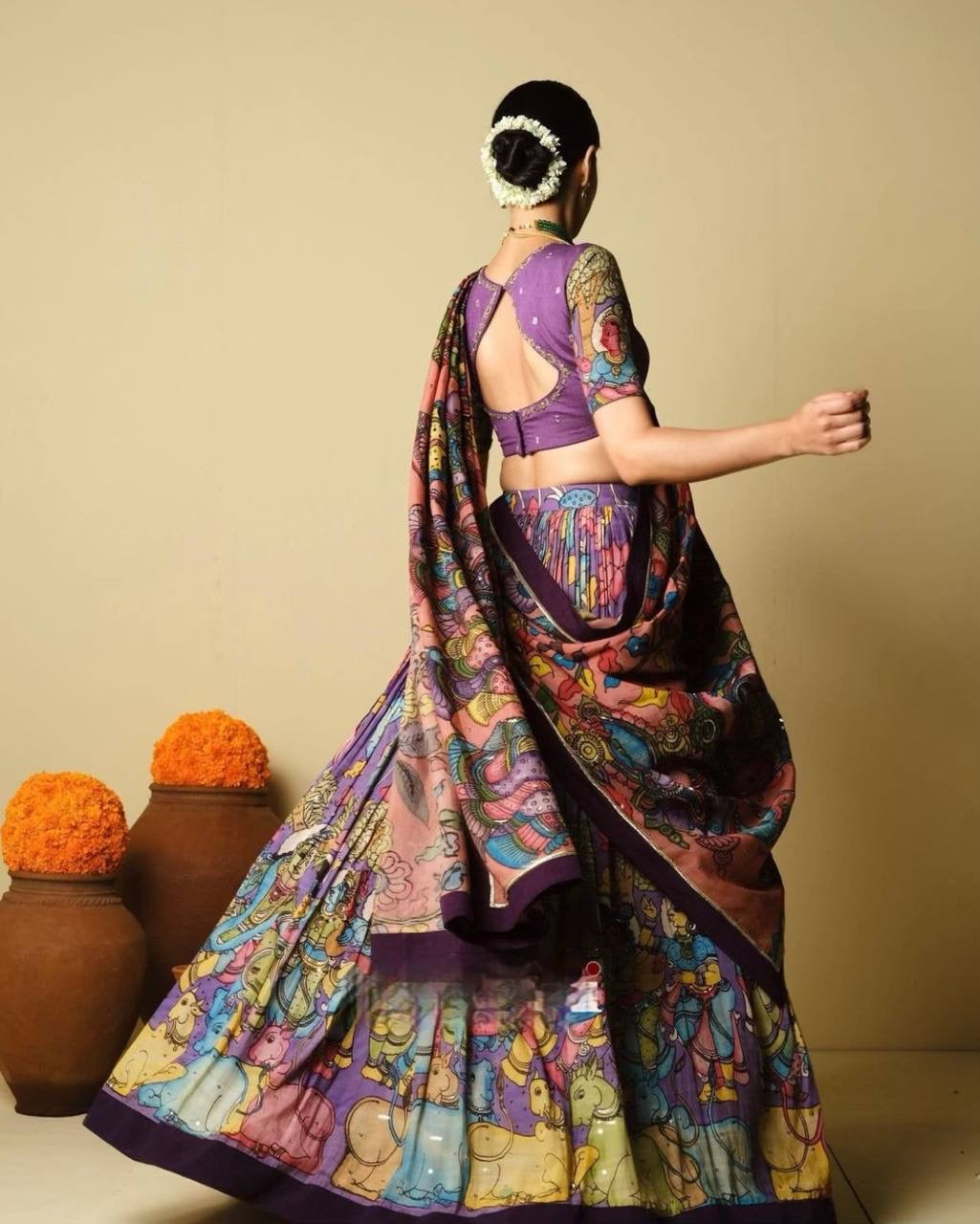 Introducing the festive special Kalamkari Lehenga Choli from Shivtraa Brand Creation!