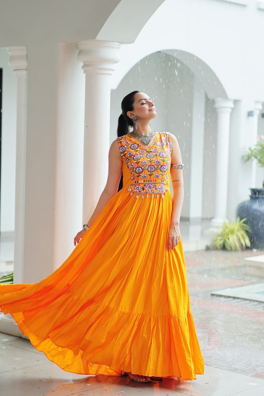 SHIVTRAA DESIGNER NAVRATRI LIGHTLY GOWN EASY WEAR COLLECTIONS – 2025 💃🏻