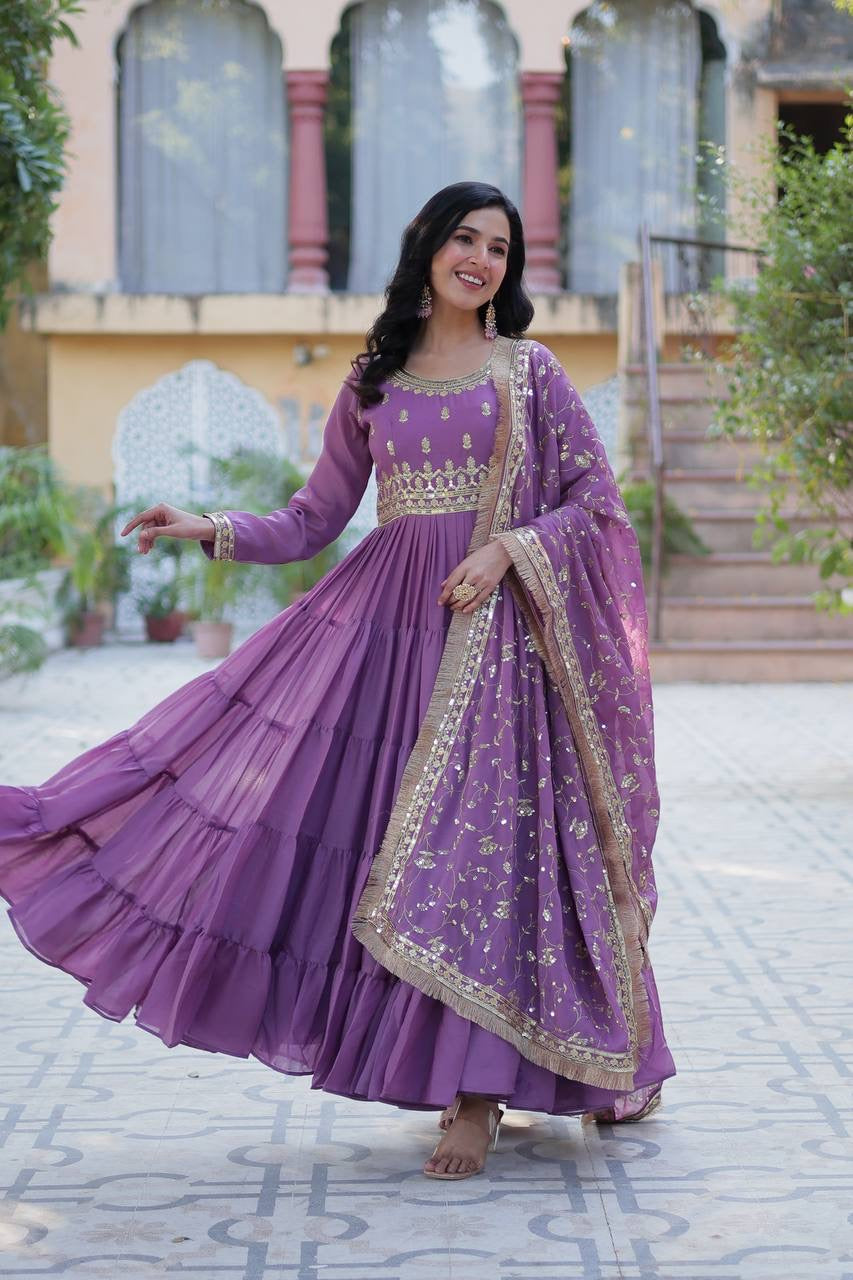 PREMIUM READYMADE GOWN COLLECTIONS 2025, Introducing the Shivtraa Lux Desirable Women's Fully Flair Gown