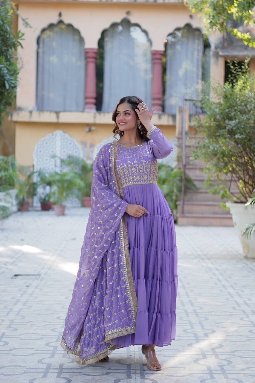 PREMIUM READYMADE GOWN COLLECTIONS 2025, Introducing the Shivtraa Lux Desirable Women's Fully Flair Gown