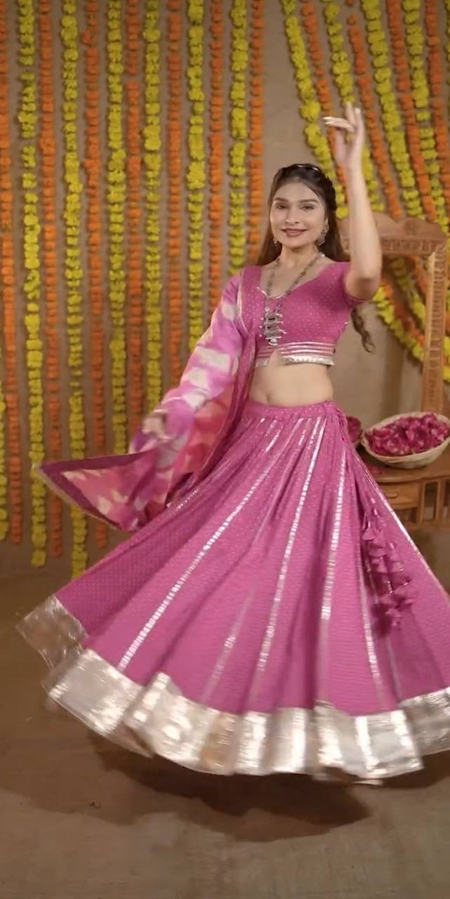 Introducing Our Navratri Special Lehenga Choli Set With a Grand 6 Meter Flair, Designed for Every Garba Spin! 🌟
