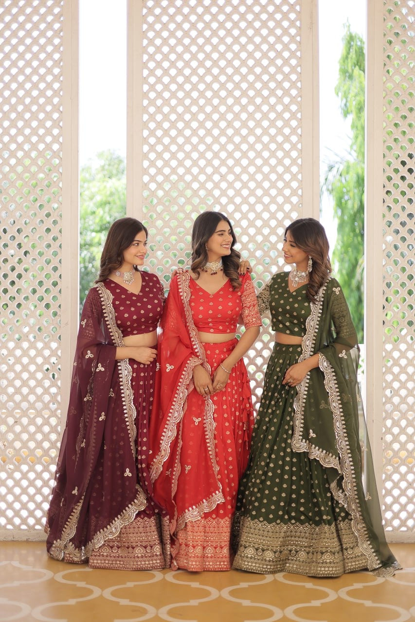 Any Occasion Perfect Functional Designer Worked Lehenga Choli Outfits