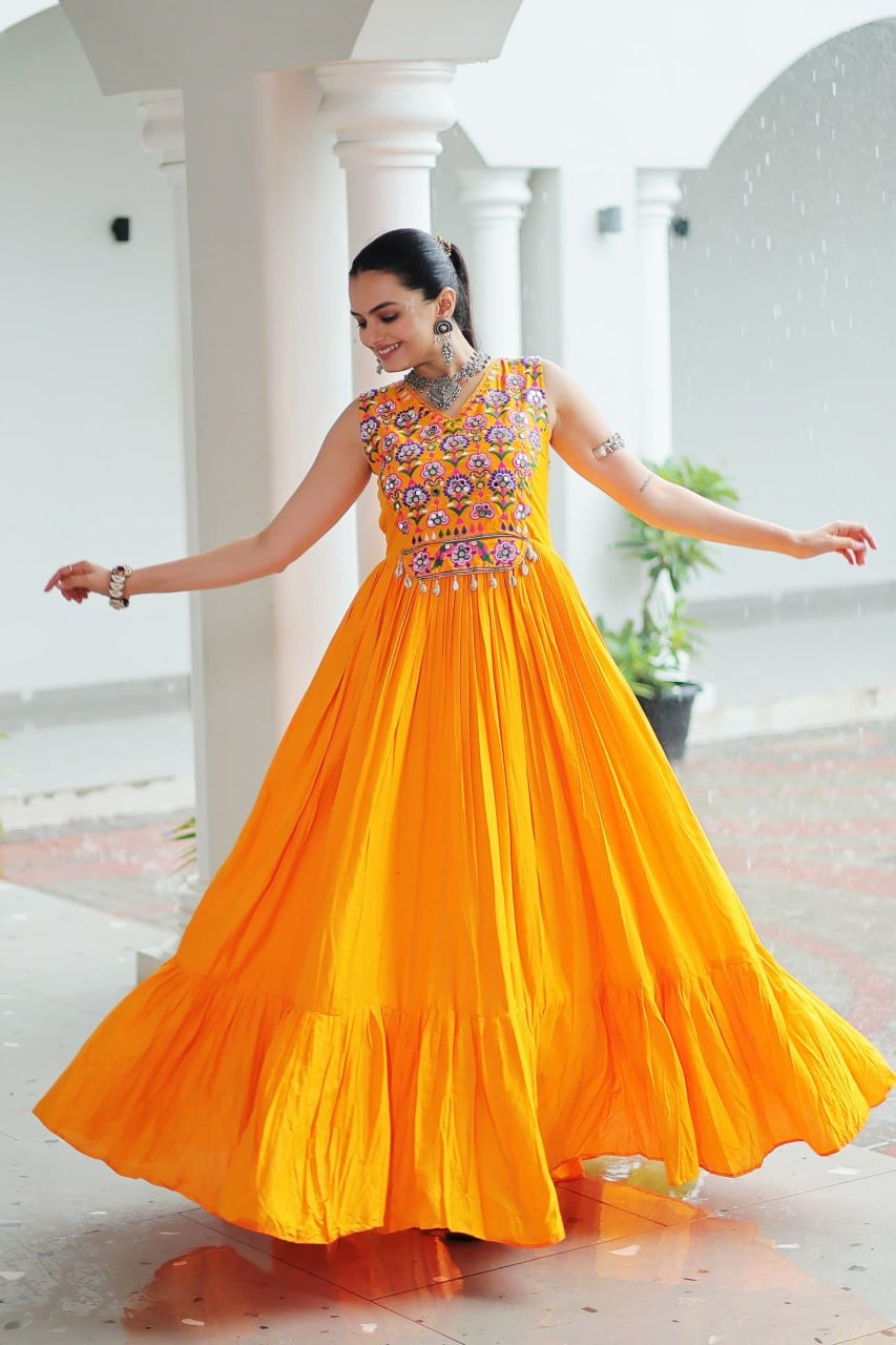 SHIVTRAA DESIGNER NAVRATRI LIGHTLY GOWN EASY WEAR COLLECTIONS – 2025 💃🏻