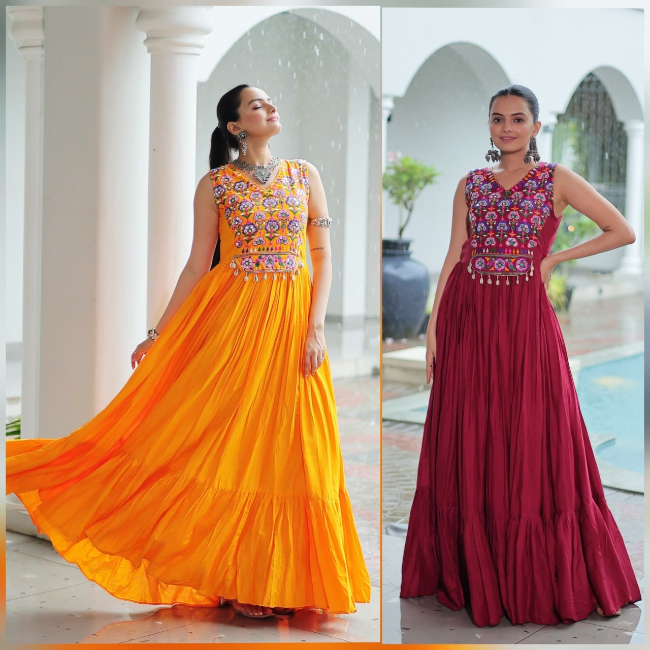 SHIVTRAA DESIGNER NAVRATRI LIGHTLY GOWN EASY WEAR COLLECTIONS – 2025 💃🏻