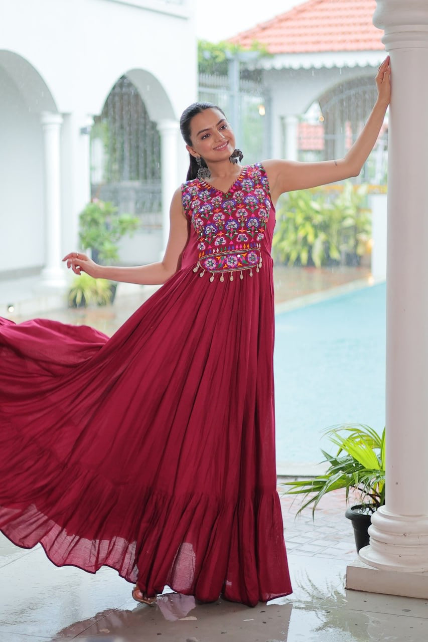 SHIVTRAA DESIGNER NAVRATRI LIGHTLY GOWN EASY WEAR COLLECTIONS – 2025 💃🏻