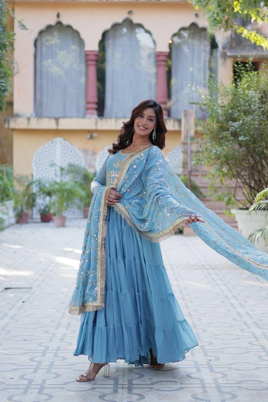PREMIUM READYMADE GOWN COLLECTIONS 2025, Introducing the Shivtraa Lux Desirable Women's Fully Flair Gown