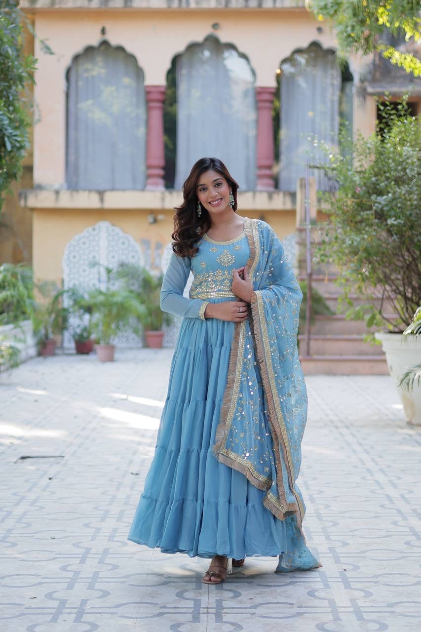PREMIUM READYMADE GOWN COLLECTIONS 2025, Introducing the Shivtraa Lux Desirable Women's Fully Flair Gown