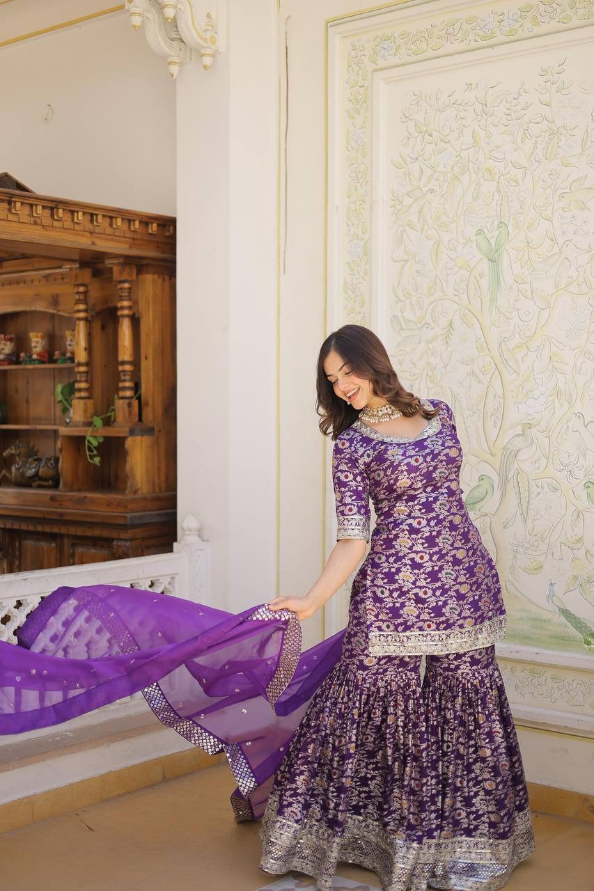 Introducing the Shivtraa Lux Premium Designer Gharara Style Collection!