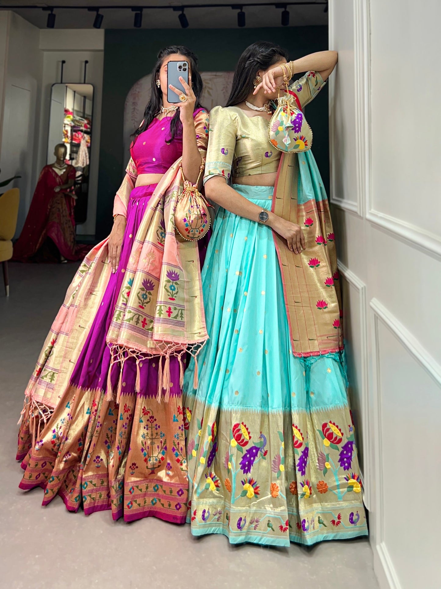 Aakansha Paithani Jacquard Silk Lehenga Choli Everyone Reflect the essence of tradition