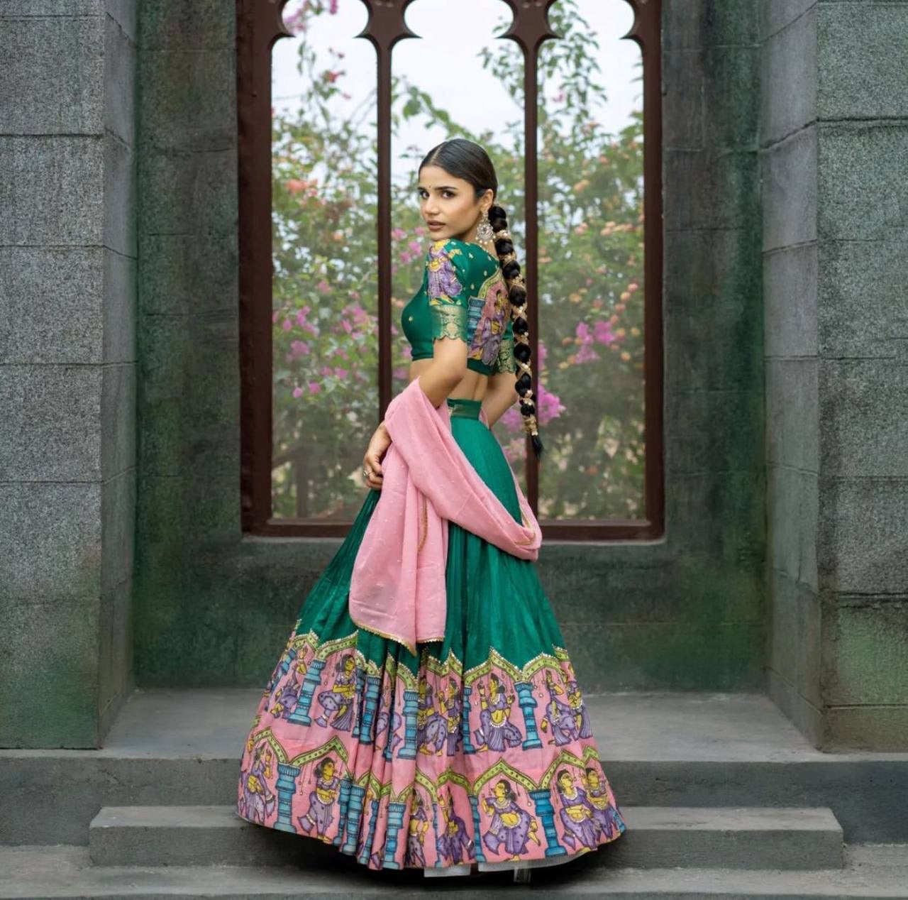 Indian Traditional’s Newly Kalam Art Printed Special Occasion Lehenga Choli