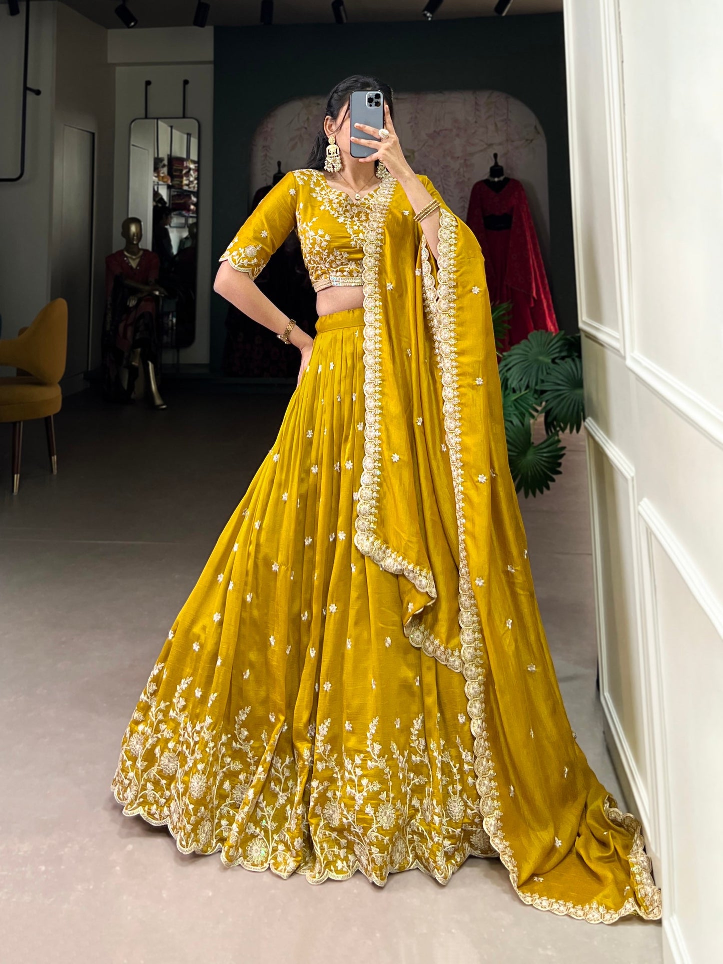 Shivtraa Lux: A Warm Embrace of Mustard and Artistry Designer Outfit