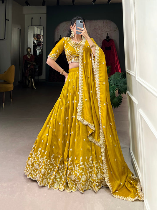 Shivtraa Lux: A Warm Embrace of Mustard and Artistry Designer Outfit