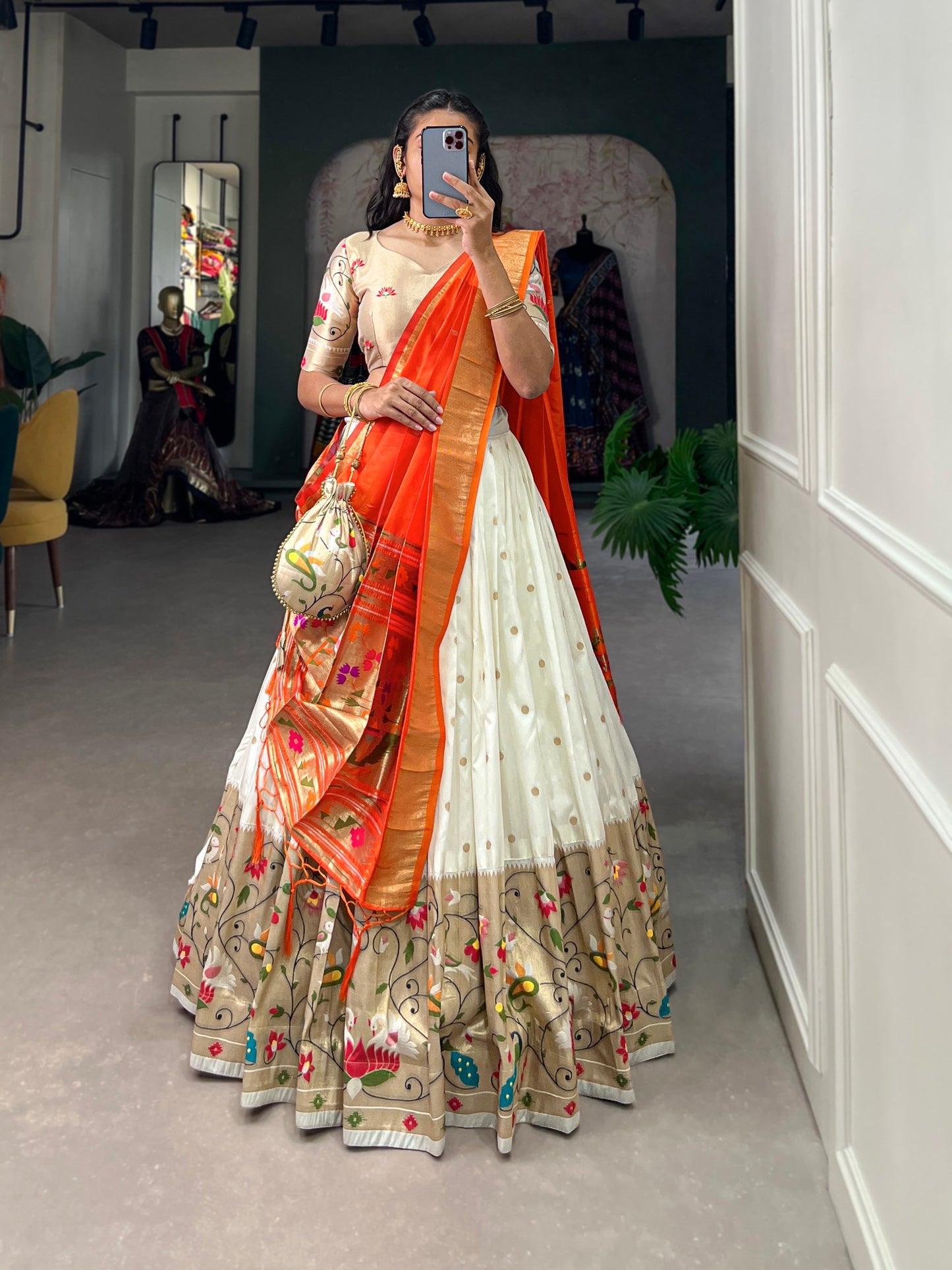 Aakansha Paithani Jacquard Silk Lehenga Choli Everyone Reflect the essence of tradition