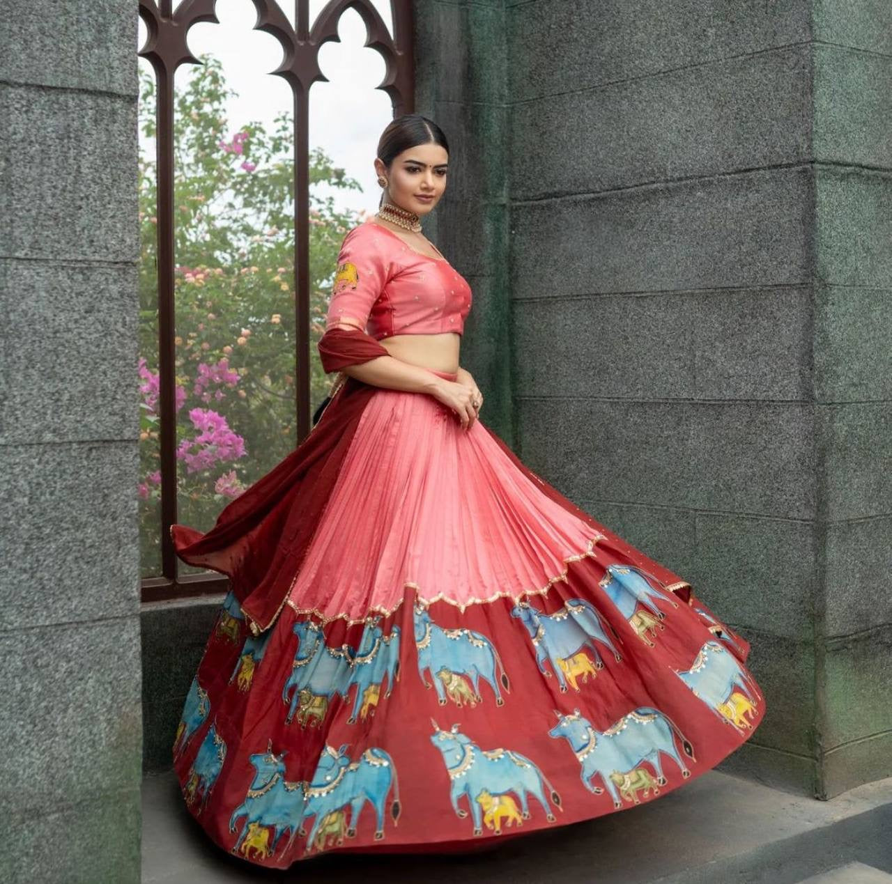 Indian Traditional’s Newly Kalam Art Printed Special Occasion Lehenga Choli