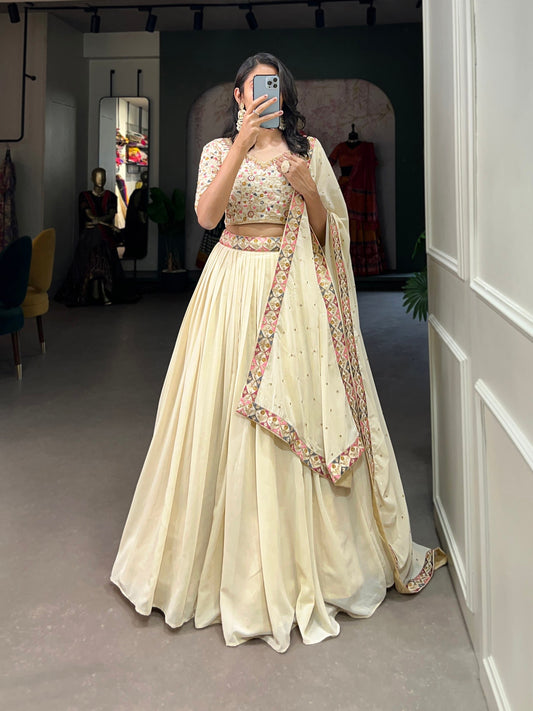 Gorgeous Georgette and Embroidered Worked Lehenga Choli