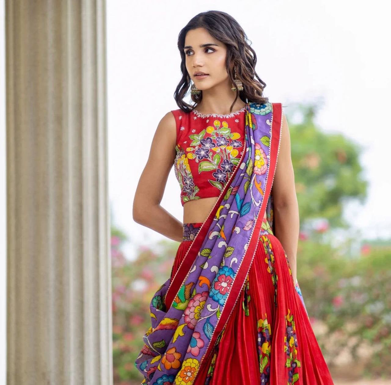 Shivtraa Brand Creation is releasing a special Kalamkari lehenga choli for the festival season.