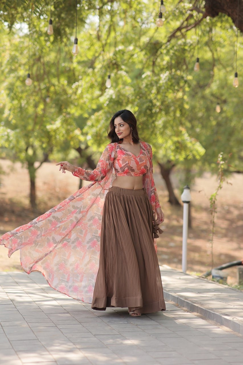 Exquisite Craftsmanship Designer Three Lehenga Choli For Modern Girls