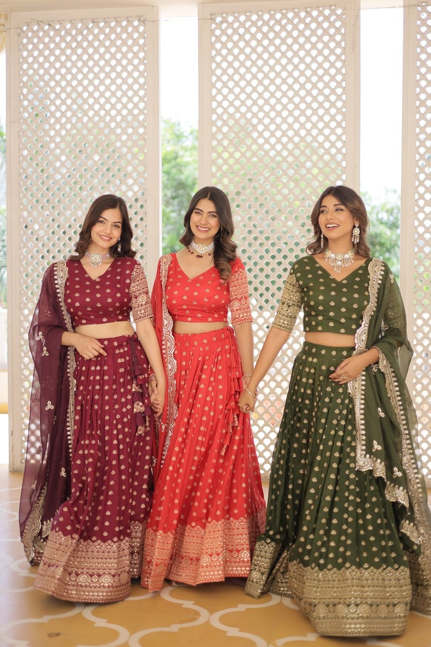 Any Occasion Perfect Functional Designer Worked Lehenga Choli Outfits