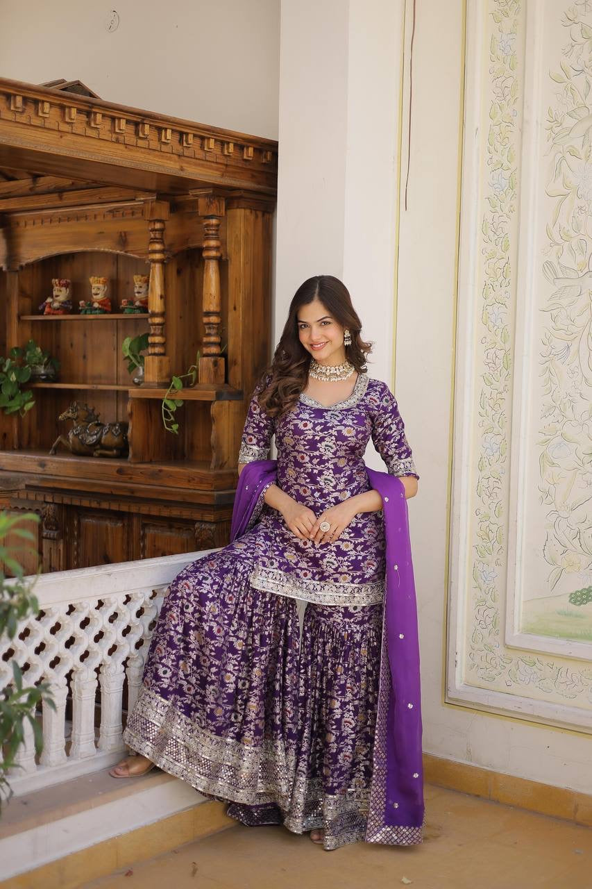 Introducing the Shivtraa Lux Premium Designer Gharara Style Collection!